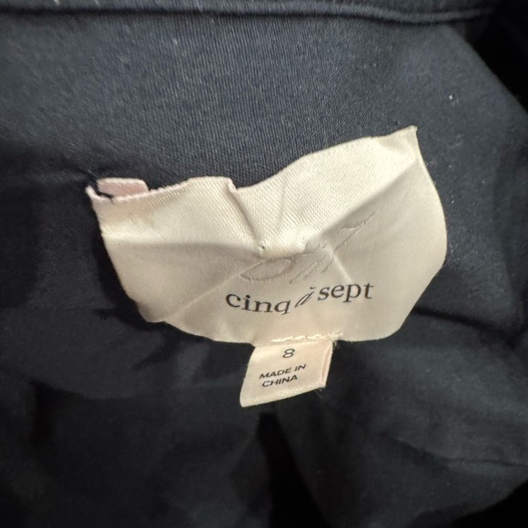 Cinq à Sept Navy Macaulay Wrap Mini Shirtdress size 8 - Picture 7 of 7